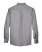 Harriton Men's Easy Blend Long-Sleeve TwillShirt withStain-Release dark grey FlatBack