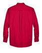 Harriton Men's Easy Blend Long-Sleeve TwillShirt withStain-Release red FlatBack