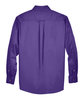 Harriton Men's Easy Blend Long-Sleeve TwillShirt withStain-Release team purple FlatBack