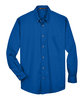 Harriton Men's Easy Blend Long-Sleeve TwillShirt withStain-Release french blue FlatFront