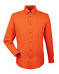 Harriton Men's Easy Blend Long-Sleeve TwillShirt withStain-Release team orange OFFront