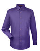Harriton Men's Easy Blend Long-Sleeve TwillShirt withStain-Release team purple OFFront