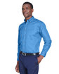 Harriton Men's Easy Blend Long-Sleeve TwillShirt withStain-Release nautical blue ModelQrt