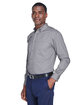 Harriton Men's Easy Blend Long-Sleeve TwillShirt withStain-Release dark grey ModelQrt