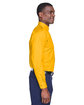 Harriton Men's Easy Blend Long-Sleeve TwillShirt withStain-Release sunray yellow ModelSide