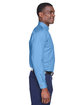 Harriton Men's Easy Blend Long-Sleeve TwillShirt withStain-Release lt college blue ModelSide