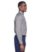 Harriton Men's Easy Blend Long-Sleeve TwillShirt withStain-Release dark grey ModelSide