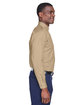Harriton Men's Easy Blend Long-Sleeve TwillShirt withStain-Release stone ModelSide