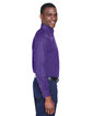 Harriton Men's Easy Blend Long-Sleeve TwillShirt withStain-Release team purple ModelSide