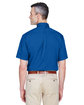 Harriton Men's Easy Blend Short-Sleeve Twill Shirt withStain-Release french blue ModelBack