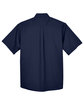 Harriton Men's Easy Blend Short-Sleeve Twill Shirt withStain-Release navy FlatBack