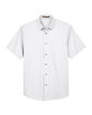 Harriton Men's Easy Blend Short-Sleeve Twill Shirt withStain-Release white FlatFront