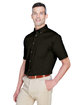 Harriton Men's Easy Blend Short-Sleeve Twill Shirt withStain-Release  ModelQrt