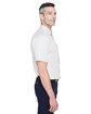 Harriton Men's Easy Blend Short-Sleeve Twill Shirt withStain-Release white ModelSide
