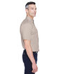 Harriton Men's Easy Blend Short-Sleeve Twill Shirt withStain-Release stone ModelSide