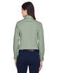 Harriton Ladies' Easy Blend Long-Sleeve TwillShirt with Stain-Release dill ModelBack