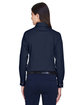 Harriton Ladies' Easy Blend Long-Sleeve TwillShirt with Stain-Release navy ModelBack