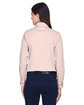 Harriton Ladies' Easy Blend Long-Sleeve TwillShirt with Stain-Release blush ModelBack