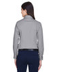 Harriton Ladies' Easy Blend Long-Sleeve TwillShirt with Stain-Release dark grey ModelBack