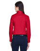 Harriton Ladies' Easy Blend Long-Sleeve TwillShirt with Stain-Release red ModelBack