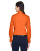Harriton Ladies' Easy Blend Long-Sleeve TwillShirt with Stain-Release team orange ModelBack