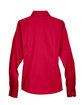 Harriton Ladies' Easy Blend Long-Sleeve TwillShirt with Stain-Release red FlatBack
