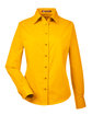 Harriton Ladies' Easy Blend Long-Sleeve TwillShirt with Stain-Release sunray yellow OFFront