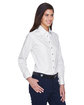 Harriton Ladies' Easy Blend Long-Sleeve TwillShirt with Stain-Release white ModelQrt