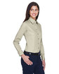 Harriton Ladies' Easy Blend Long-Sleeve TwillShirt with Stain-Release creme ModelQrt