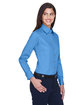 Harriton Ladies' Easy Blend Long-Sleeve TwillShirt with Stain-Release nautical blue ModelQrt