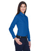 Harriton Ladies' Easy Blend Long-Sleeve TwillShirt with Stain-Release french blue ModelQrt