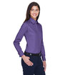 Harriton Ladies' Easy Blend Long-Sleeve TwillShirt with Stain-Release team purple ModelQrt