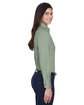 Harriton Ladies' Easy Blend Long-Sleeve TwillShirt with Stain-Release dill ModelSide