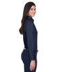 Harriton Ladies' Easy Blend Long-Sleeve TwillShirt with Stain-Release navy ModelSide