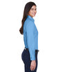 Harriton Ladies' Easy Blend Long-Sleeve TwillShirt with Stain-Release lt college blue ModelSide