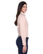 Harriton Ladies' Easy Blend Long-Sleeve TwillShirt with Stain-Release blush ModelSide