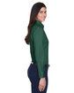 Harriton Ladies' Easy Blend Long-Sleeve TwillShirt with Stain-Release hunter ModelSide