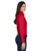 Harriton Ladies' Easy Blend Long-Sleeve TwillShirt with Stain-Release red ModelSide