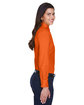 Harriton Ladies' Easy Blend Long-Sleeve TwillShirt with Stain-Release team orange ModelSide