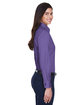 Harriton Ladies' Easy Blend Long-Sleeve TwillShirt with Stain-Release team purple ModelSide