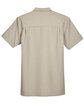 Harriton Men's Barbados Textured CampShirt khaki FlatBack