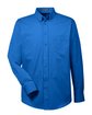 Harriton Men's Foundation Cotton Long-Sleeve Twill Shirt withTeflon french blue OFFront
