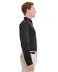 Harriton Men's Foundation Cotton Long-Sleeve Twill Shirt withTeflon black ModelSide