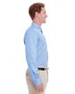 Harriton Men's Foundation Cotton Long-Sleeve Twill Shirt withTeflon industry blue ModelSide