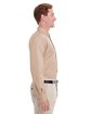Harriton Men's Foundation Cotton Long-Sleeve Twill Shirt withTeflon khaki ModelSide