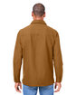 Harriton Unisex Flex Twill Overshirt duck brown ModelBack