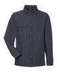 Harriton Unisex Flex Twill Overshirt dark charcoal OFFront