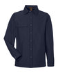 Harriton Unisex Flex Twill Overshirt dark navy OFFront