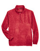 Harriton Adult Quarter-Zip Fleece Pullover red FlatFront