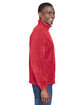 Harriton Adult Quarter-Zip Fleece Pullover red ModelSide